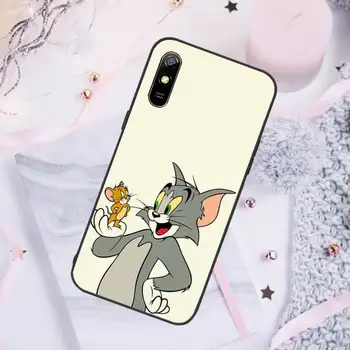 Lepe Risanke Mačka Miško backcover Primeru Telefon Za Xiaomi Redmi opomba 7 8 9 pro 8T 9A 9, KI Mi Opomba 10 pro Lite