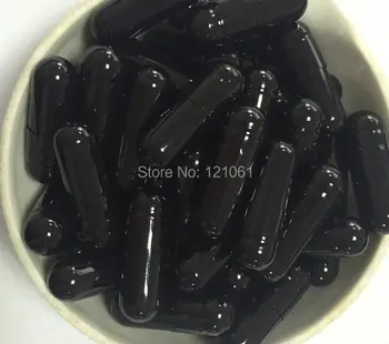 0# 500pcs! Črno-Črne barve prazne kapsule,težko želatina prazne kapsule velikost 0(združeni ali seperated kapsul)