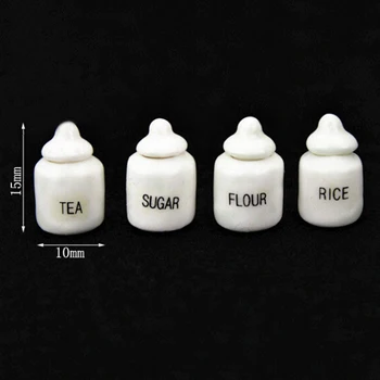 1:12 Miniature Ročno izdelan iz Porcelana Jedo Jar Nastavite DIY Lutka House Kuhinja Keramika Ornament Dekor Dodatki