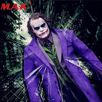 1/6 joker je Heath Ledger Lopov, vijolična oblačila kompleti modelov za 12 centimetrov moški človek akcijski slika igrače brez glave in telesa