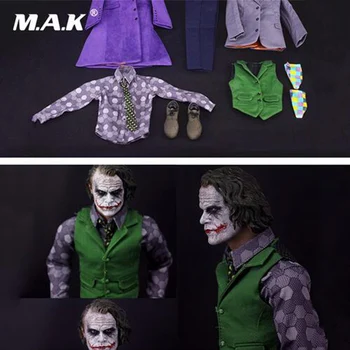 1/6 joker je Heath Ledger Lopov, vijolična oblačila kompleti modelov za 12 centimetrov moški človek akcijski slika igrače brez glave in telesa