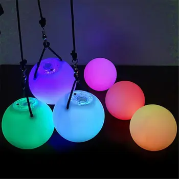 1 KOS Trebuh Ples Žogic RGB, Svetila LED POI Vrže Žoge Za Ples Trebuh Strani Rekviziti Stopnji Uspešnosti Dodatki