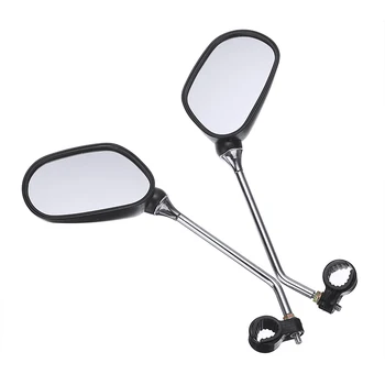 1 Pair Left/Right Safety Mirror Adjustable Bike Bicycle Mobility Handlebar Mirror Reflectors Cycle Mirrors Glass Bike Mirrors