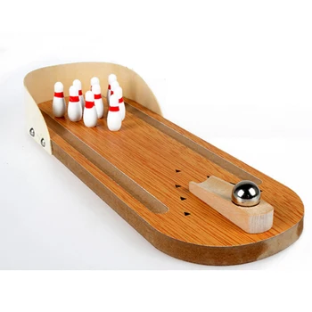 1 Set Mini Lesene Igrače Namizje Bowling Igre Otroke, Otroke Razvojne Igrača Darilo Otroška Zabava Igrače Novo Leto Chirstmas Darilo