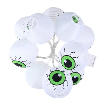 10 LED Pajki Zrkel Duha Okostnjaki Obesek Ornament DIY Niz Luči Halloween Luči Za notranje Stranke Festival Dekoracijo