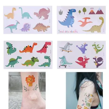 10 Listov Začasno Živali Tetovaže za Otroke Otrok Džungle Živalskem vrtu Stranka Ponudbe