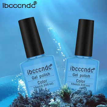 10 ml Steklenička Moder Ocean Serije lak, Gel za Nohte, 12 Barv Modro morje Serije Lak za nohte in UV Gel