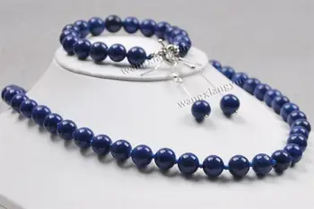 10 mm Egiptovski Lapis Lazuli Krog Gemstone Kroglice ogrlico, zapestnico, uhane, nastavite jade