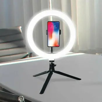 10 Palčni LED Selfie Obroč Svetlobe studijskega Foto Obroč Fill Light S Stojalom Za Pametni telefon Ličila Za Youtube*