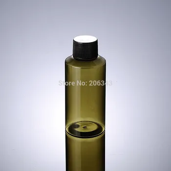 100 ml BROWN /ZELENA PET PLASTENKA ali toaletne vode steklenico ali losjon steklenico z majhno črno pokrov in plastični zamašek znotraj
