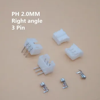 100 Set PH2.0 Priključek 2,0 mm pravim Kotom 2/3/4/5/6/7/8/9/10P ( Pin Header + Stanovanje + Priključek )