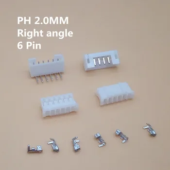 100 Set PH2.0 Priključek 2,0 mm pravim Kotom 2/3/4/5/6/7/8/9/10P ( Pin Header + Stanovanje + Priključek )