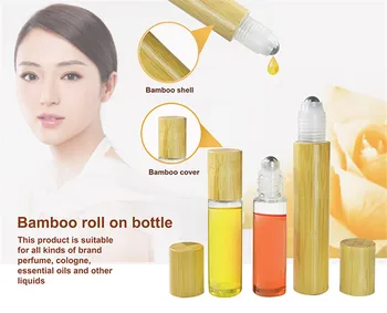 1000pcs*15ml Prazno Bambusa Roll Na Steklenico luksuzni bambusa roller stekleničke parfuma Roll Na Bambusa Steklenice Eterično Olje bambusa