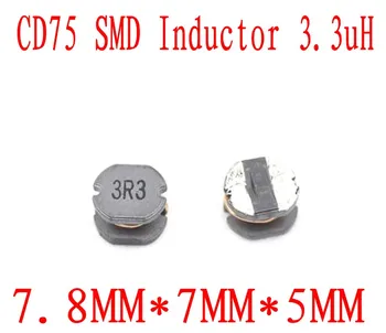 1000pcs/veliko SMD Moč Induktor CD75 3.3 uH 3R3 Čip moč induktor za 7,8*7*5 MM