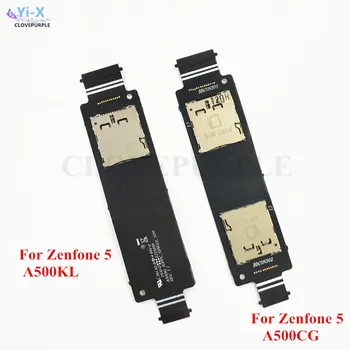 10PCS Dual/Eno Držalo za Kartico SIM, Mikro Vtičnico Reža za Podajanje Flex Kabel Za ASUS Zenfone 5 A500CG/ A500KL