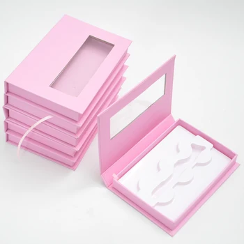 10pcs/paket na Debelo 3pairs 3d mink-kraž škatle embalaža trepalnic polje zasebnega po meri logo umetno cils ponaredek trakovi prazno roza primeru