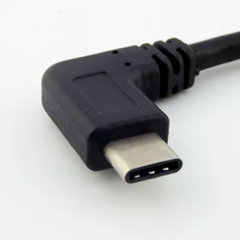 10pcs USB 3.1 Tip-C Moški pod Kotom, Da USB 3.0 Ženska OTG Podatki Priključek Kabel 24 cm