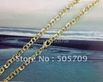 10PCS Zlata Barva Tablice 6,5 mm verige ogrlice 24