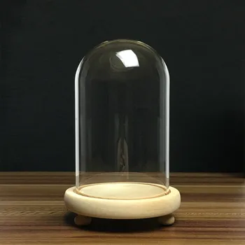 12*22 cm Steklena Kupola Vaza Doma Dekoracijo Premer=12 cm, Višina=22 cm 3-noge Dnevnik Znanja steklen Pokrov Darilo, Poročni Dekoracijo