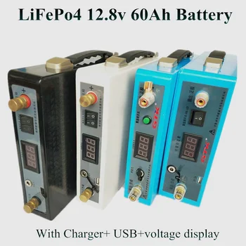12.8 V 60Ah 768Wh lifepo4 LiFeMnPO4 Prizmatični Baterije za RV Prostem Kampiranje Sončne backup power inverter + 5A polnilnik nahrbtnik