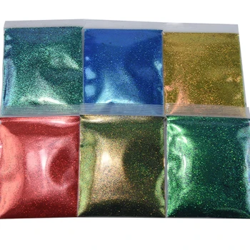 12-Barve Nohtov Bleščice v prahu Extra Fine 008 (0,2 mm) Diamant Bleščice 10 g Kameleon Spreminja Barve Nail Art Bleščice v Prahu v Prahu