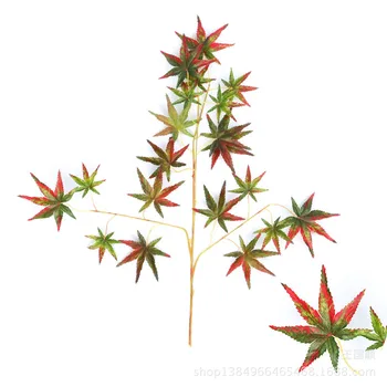 12Pcs Umetno Maple Leaf Doma Poroko Scrapbooking Svile iz Lateksa Zapusti Vrt Dekoracijo na Prostem Maple Leaf Dekor Ponaredek Rastlin