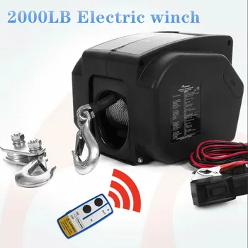 12V 2000 lbs wireless Electric winch for marine use
