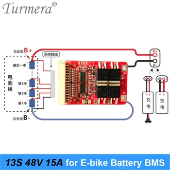 13S 48V 15A 18650 Baterija Litij-Protection Board BMS za E-kolo Pattery Pack 46.8 V 54.6 V 13S Uporaba Baterije Turmera visoke kakovosti