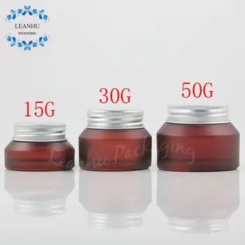 15G / 30 G / 50 G Rdeče Motnega Stekla Krema Jar , za Nego Kože Kreme / Maska / Eye Crema Embalaža, Pločevinke , Prazna Kozmetični Posodo