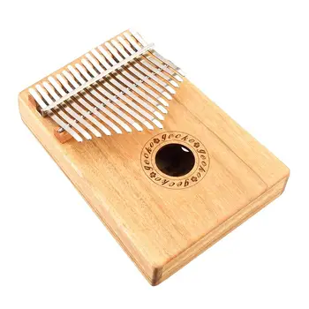 17 Ključ, Lesene Palec Klavir Kalimba B Ton Dinger Tolkala Afriške Calimba Lesene Glasbeni Instrument Igrača Darilo z ohišjem