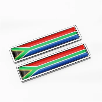 1Pair Države Zastave Južna Afrika Kovinski Avto Nalepke Styling Motocikel Pribor Značko Etikete Simbol Avto Dodatki
