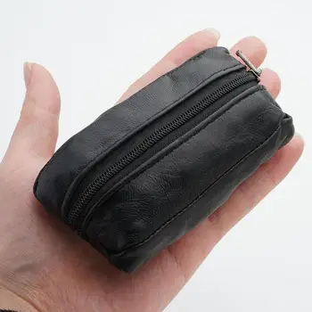 1pc 12x6cm Prenosni Black Kovanec Torbici Ultra-lahkih Žensk Tipko Mode Mini Usnja PU Torbico Za Darila Vrečko Torbici Multifunctio Z4I2