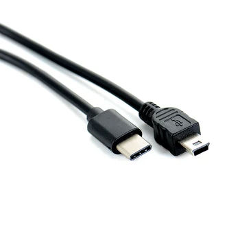 1pc 30 cm USB Tip-c na Mini USB Kablom USB-C Moški Mini-B Moški Prilagodilnik Pretvornika Vodi Podatkovni Kabel