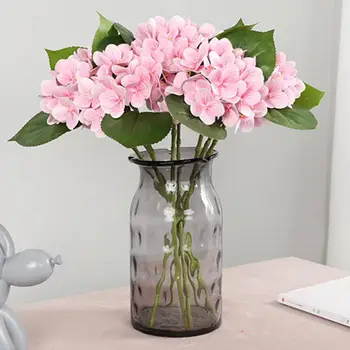 1Pc 3D Realistična Umetne Rože Krpo Hydrangea DIY Poroko Namizni Okras visoke kakovosti ponaredek rože za dekoracijo doma