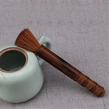 1PC ChaGa Ebony Palisander Pero Lesa Čaj Zrezek Čiščenje Krtačo Čajnik Pranje Pero Potrditev Cena Kung Fu Čaj Dodatki