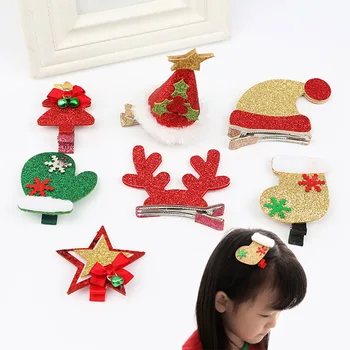1PC Novo Srčkan Božični Klobuk Pentagram Rogovja Dekleta Izdajo Kartice Božično Drevo Hairband Baby Visoke Kakovosti korejska Različica