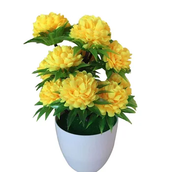 1Pc Svetle Barve Veren Umetno Chrysanthemum Bonsaj Spraviti Ponaredek Rastlin Krajine Doma Cvetlični Dekor