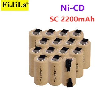 2-20 KOS Nove baterije za polnjenje NI-CD 1,2 v SC2200mah Polnilne baterije 1,2 v SC moči banke 2200mah SC akumulator SUB C baterije