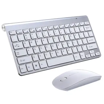 2.4 G Brezžično Tipkovnico in Miško Mini multimedijskim Mouse Combo Set Za Notebook Laptop Mac Desktop PC TV