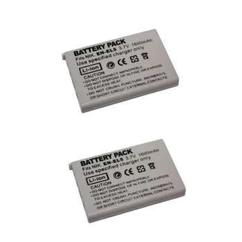 2 kos 1600 mAh ENEL5 EN-EL5 Baterija za NIKON Coolpix 4200 3700 P5000 5900 5200 7900 S10 P3 P4