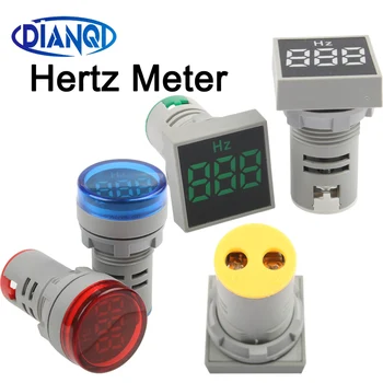20-75Hz Kvadratnih/Round 22 mm LED Zaslon Električne energije Hz Frekvenčni Merilnik Kazalnik Signala sveti Lučka Hertz Kombinirani Tester Cymometer