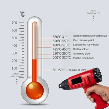2000W Smart Temperatura-nadzorovane Toplote Šoba Vroč Zrak Airbrush Električno Orodje,