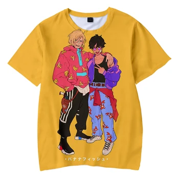 2019 NOVO 3D BANANA RIBE Moda Tshirt Rumena Kpop Priložnostne Vroče Slog, Fantje in Dekleta Tshirts Trend Poletje Anime Mehko Otroci Tshirt