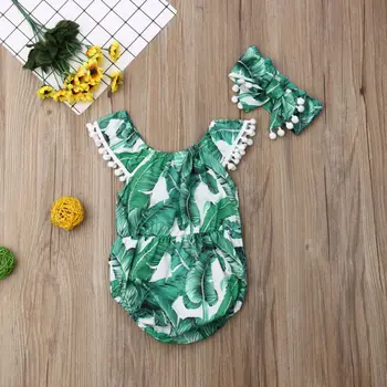 2019 Novo Newborn Baby Dekle brez Rokavov Romper Jumpsuit Oblačila Sunsuit Enega Kosa Obleko 0-24M Dropshipping