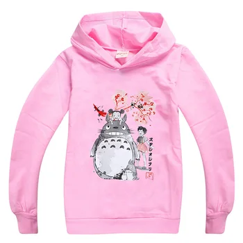 2020 Jeseni Najstniških Majica Kawaii Totoro Grafični Srčkan Hoodie Dekleta Fantje Oblačila, Otroci Malčka, Risanka Vrhovi