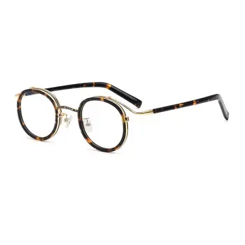 2020 Novo Acetat Titana Očal Okvir Moški Ženske Dobre Izdelave Retro Okrogle Očala Očala Na Recept Očala