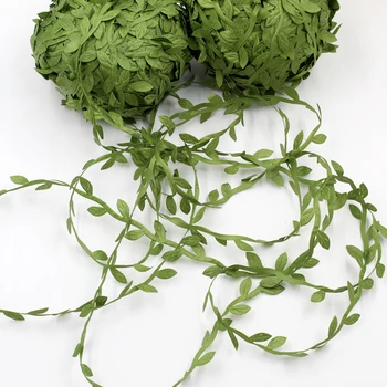 20M Njenih Zelenih Listov Rattan, Umetni Listi Narave Trte Poročno Dekoracijo Venec Ponaredek Cvetje Garland