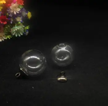 20pcs 18 mm Visoke kakovosti okroglo žogo obliko stekla svetu mehurček pokrov kupole kozarci steklena tehtnica obesek diy stekla želijo steklenico ogrlica