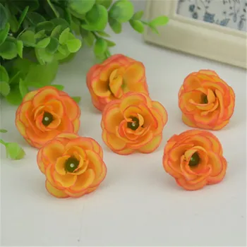 20pcs 3 cm, Mini Umetne Svile Rose Cvet Glave Za Dom Poročno Dekoracijo Ročno DIY Scrapbooking Venci Ponaredek Cvetje