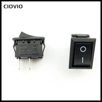 20PCS Black Pritisni Gumb Mini Stikalo 6A-10A 250V KCD1-101 2Pin Snap-On/Off Rocker Switch 21*15 MM